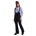 Black - Side - Animal Womens-Ladies Powder Bib Front Ski Trousers