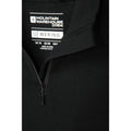 Black - Close up - Mountain Warehouse Womens-Ladies Merino Wool Zip Neck Long-Sleeved Thermal Top
