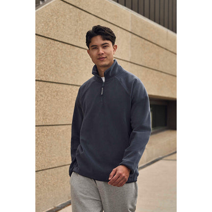 Navy - Front - Animal Mens Stockholm Half Zip Fleece Top