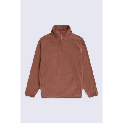 Rust - Front - Animal Mens Stockholm Half Zip Fleece Top