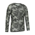 Green - Side - Mountain Warehouse Mens Talus Camouflage Thermal Top