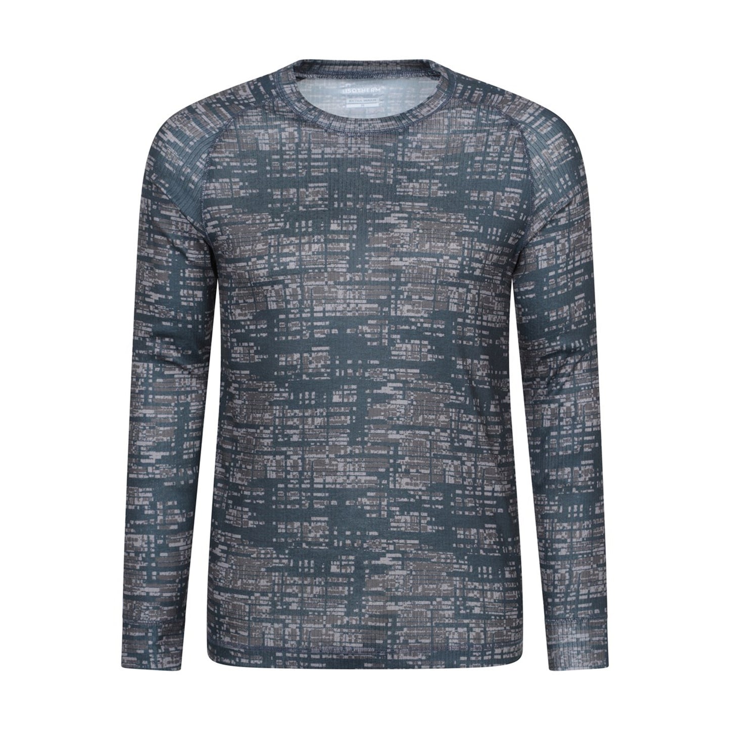 Khaki Green - Front - Mountain Warehouse Mens Talus Camouflage Thermal Top