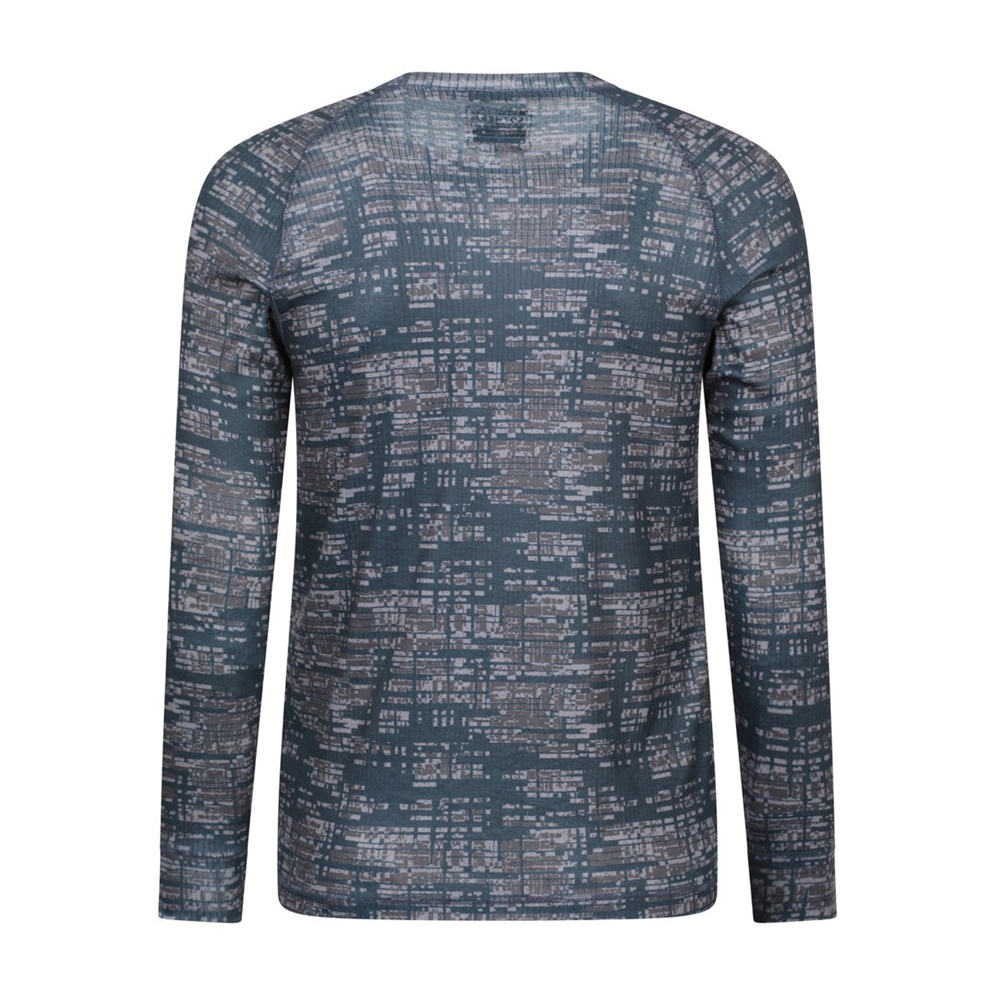Khaki Green - Back - Mountain Warehouse Mens Talus Camouflage Thermal Top