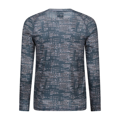 Khaki Green - Back - Mountain Warehouse Mens Talus Camouflage Thermal Top