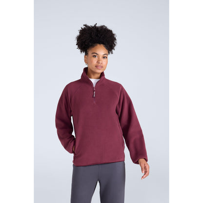 Berry - Front - Animal Womens-Ladies Stockholm Half Zip Fleece Top