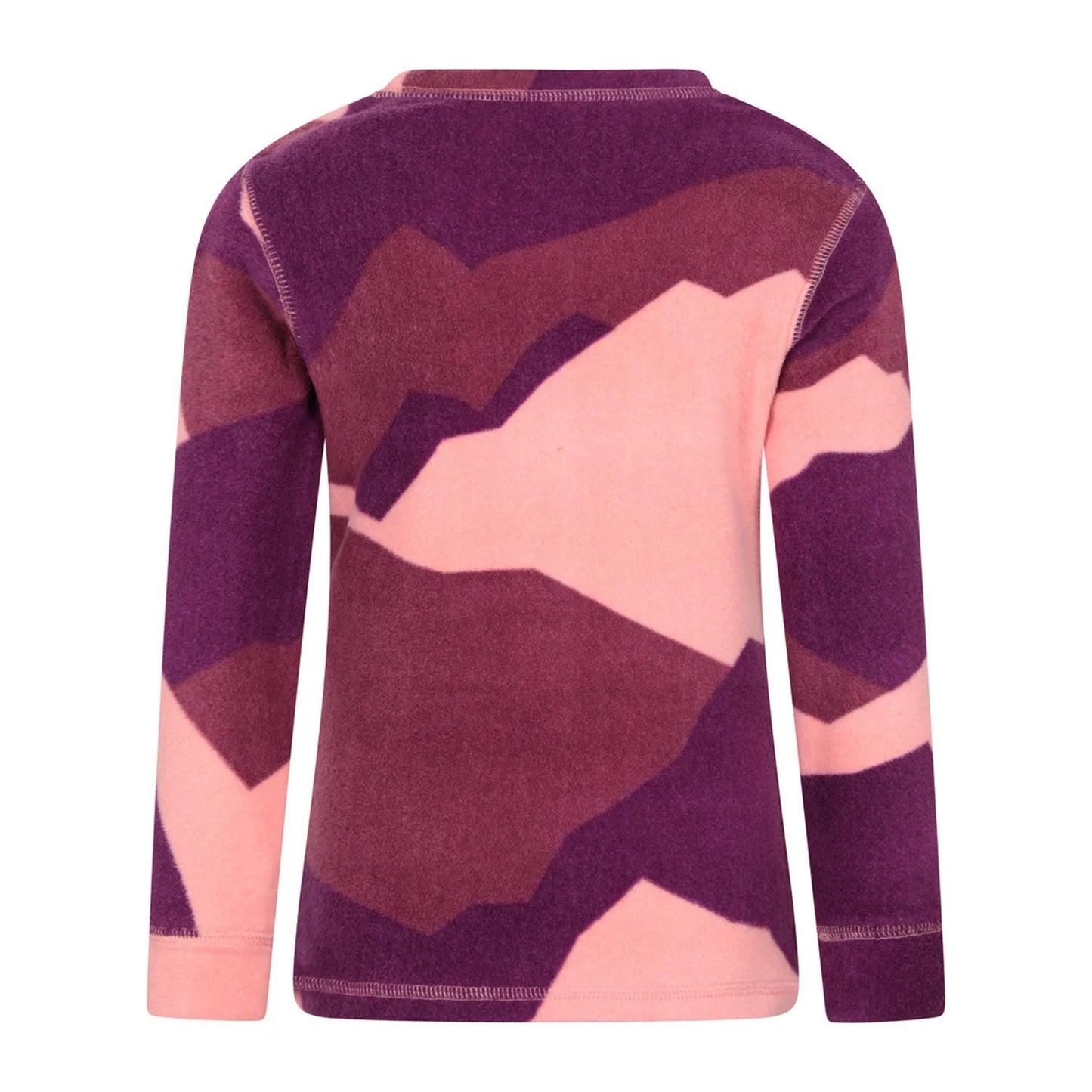 Coral - Back - Mountain Warehouse Childrens-Kids Camo Polar Fleece Base Layer Set