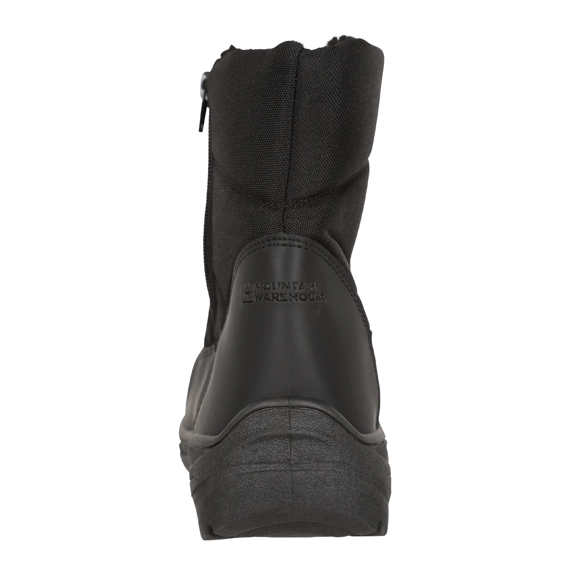 Black - Back - Mountain Warehouse Womens-Ladies Icey Fleece Lined Ankle Snow Boots