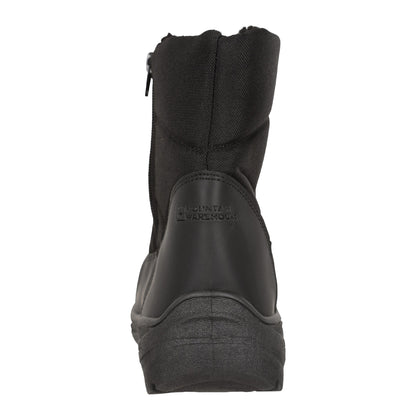 Black - Back - Mountain Warehouse Womens-Ladies Icey Fleece Lined Ankle Snow Boots