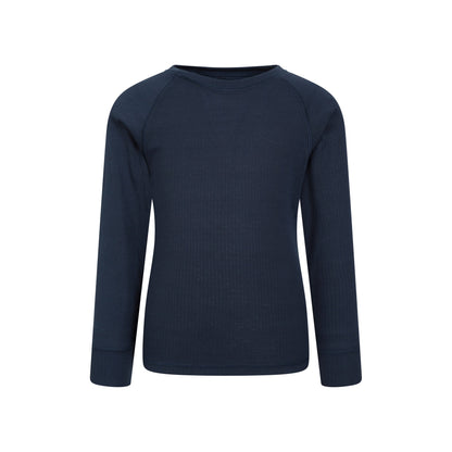 Navy - Back - Mountain Warehouse Childrens-Kids Talus Plain Base Layer Set