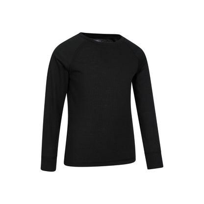Black - Side - Mountain Warehouse Childrens-Kids Talus Plain Base Layer Set