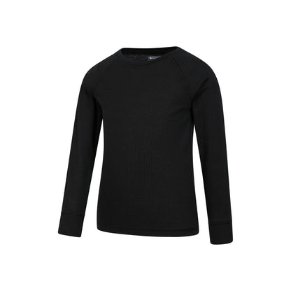 Black - Lifestyle - Mountain Warehouse Childrens-Kids Talus Plain Base Layer Set