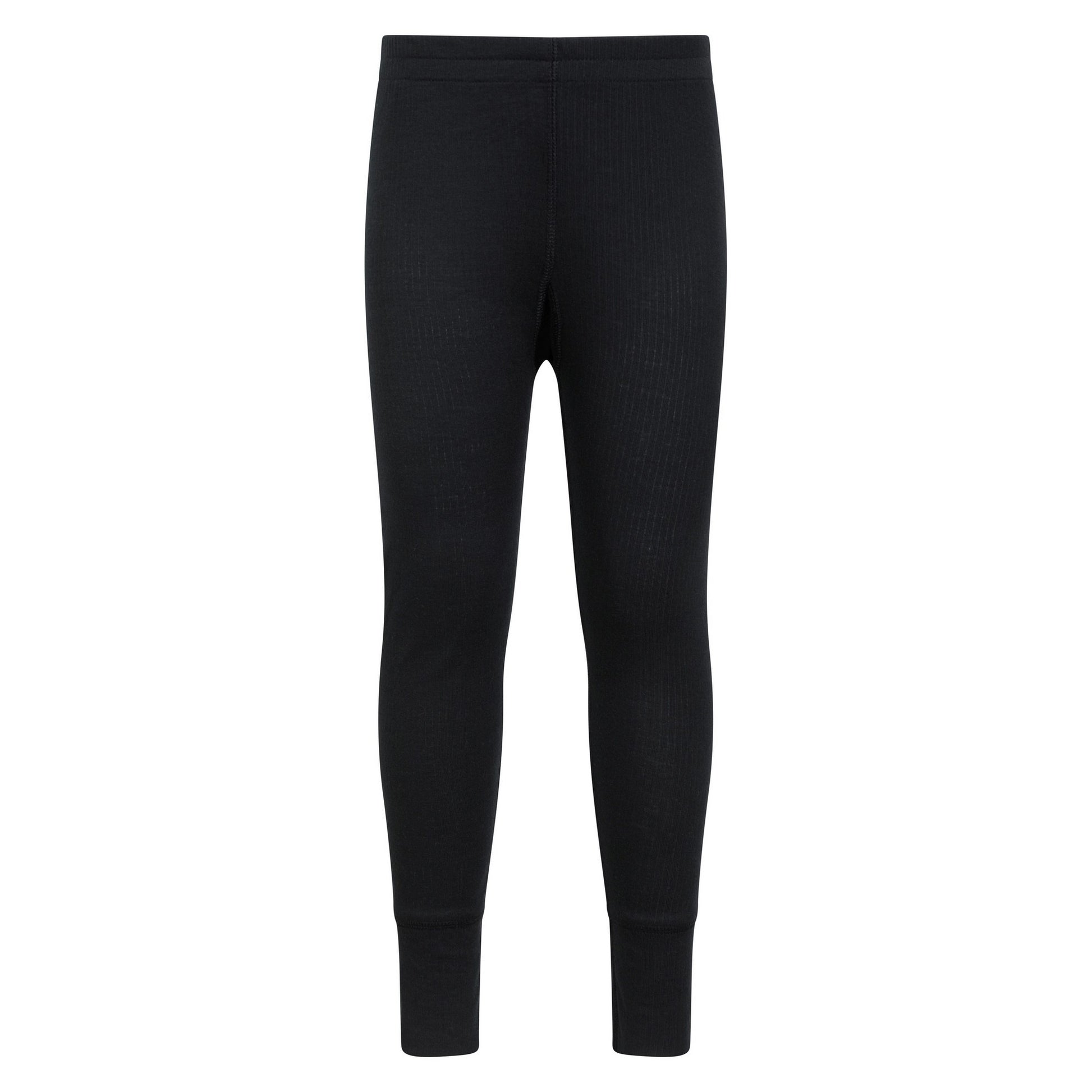 Black - Pack Shot - Mountain Warehouse Childrens-Kids Talus Plain Base Layer Set