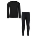 Black - Front - Mountain Warehouse Childrens-Kids Talus Plain Base Layer Set