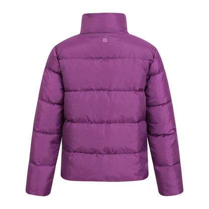 Purple - Back - Mountain Warehouse Childrens-Kids Lottie Water Resistant Padded Jacket