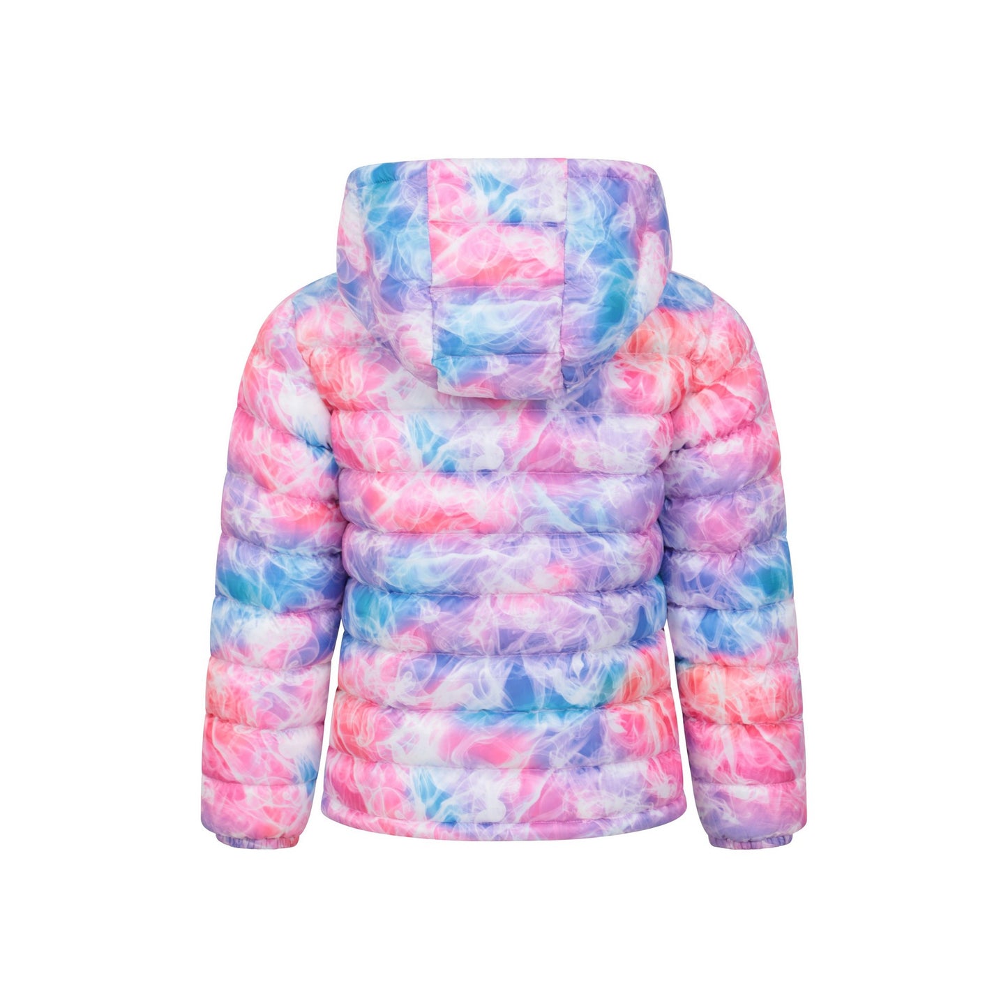 Bright Pink - Back - Mountain Warehouse Childrens-Kids Seasons Tie Dye Padded Jacket