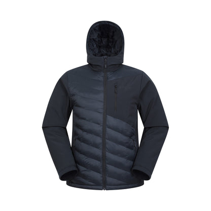 Black - Front - Mountain Warehouse Mens Agile Hybrid Padded Jacket