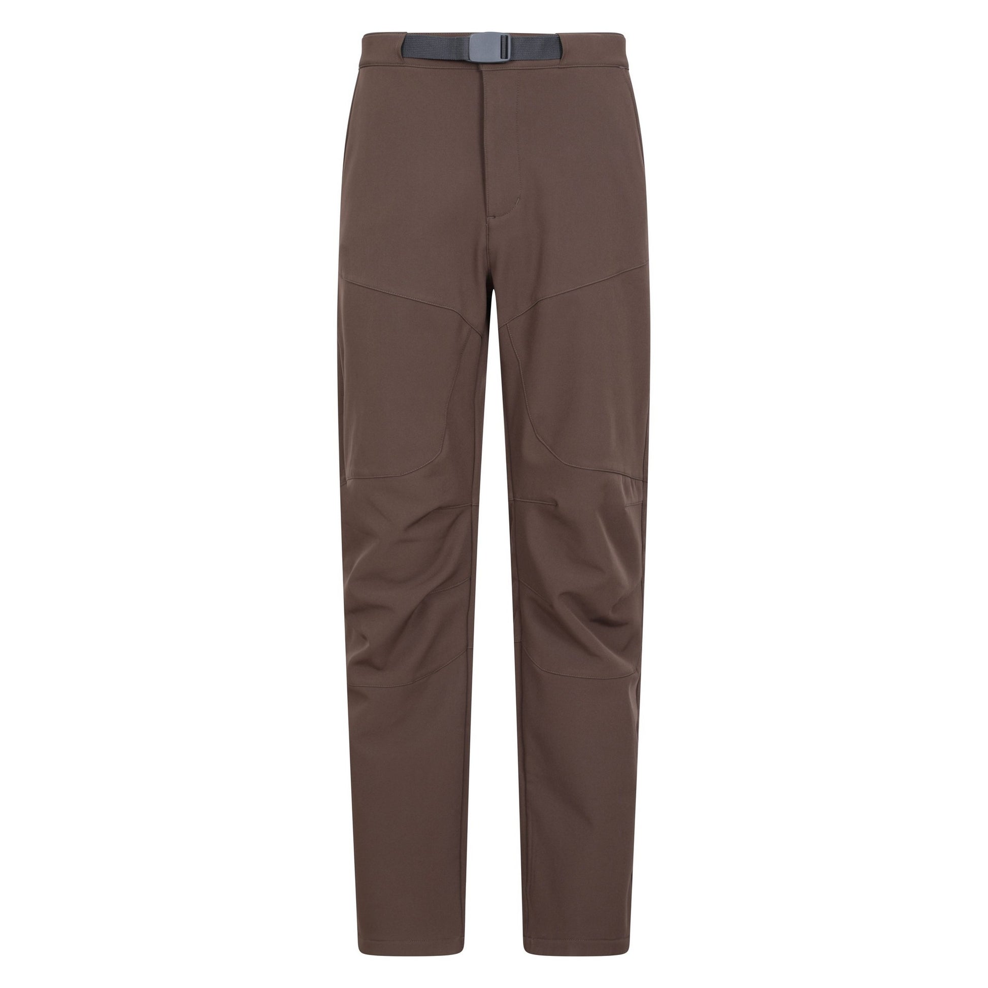 Brown - Front - Mountain Warehouse Mens Rockcliffe Softshell Hiking Trousers