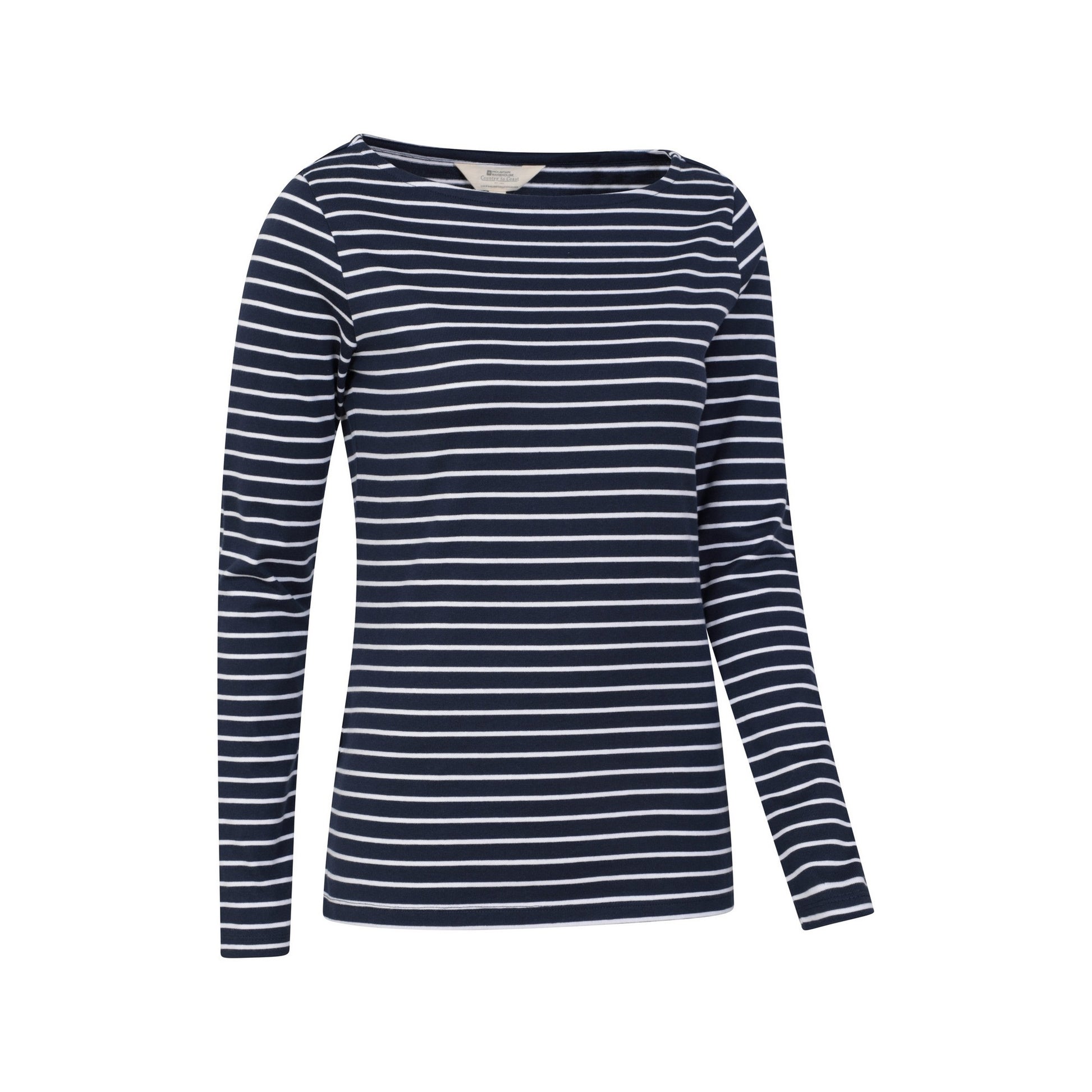 Navy - Side - Mountain Warehouse Womens-Ladies St Ives Crew Neck Top