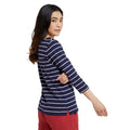 Navy - Side - Mountain Warehouse Womens-Ladies St Ives Crew Neck Top