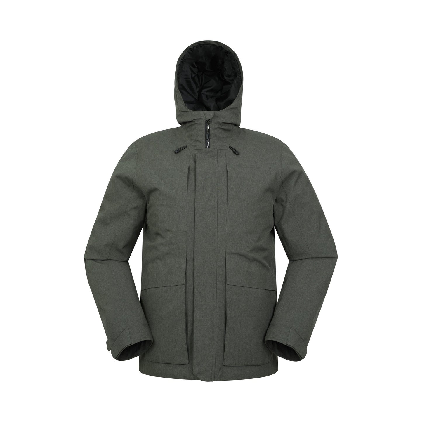 Khaki Green - Front - Mountain Warehouse Mens Tempest Waterproof Padded Jacket