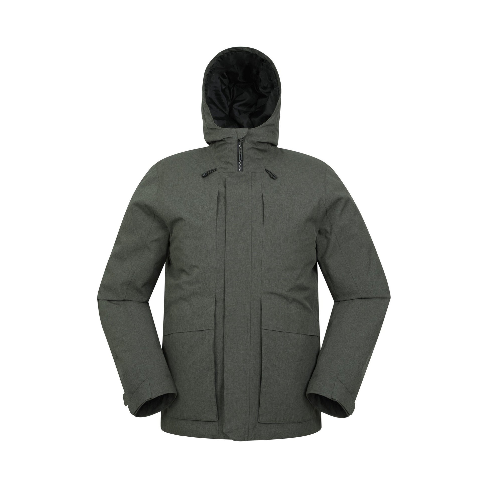 Khaki Green - Front - Mountain Warehouse Mens Tempest Waterproof Padded Jacket