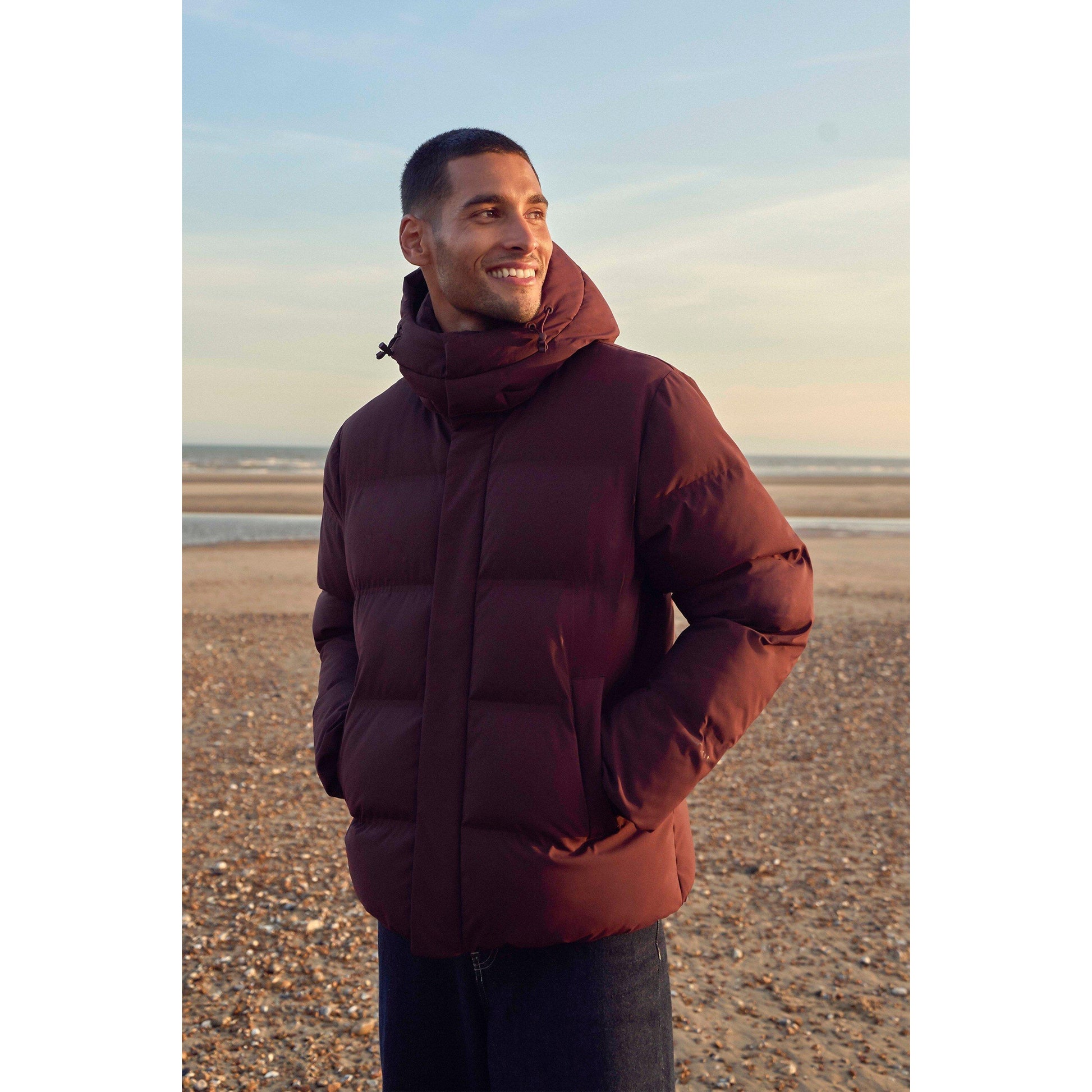 Dark Burgundy - Front - Animal Mens Nimbus Padded Jacket