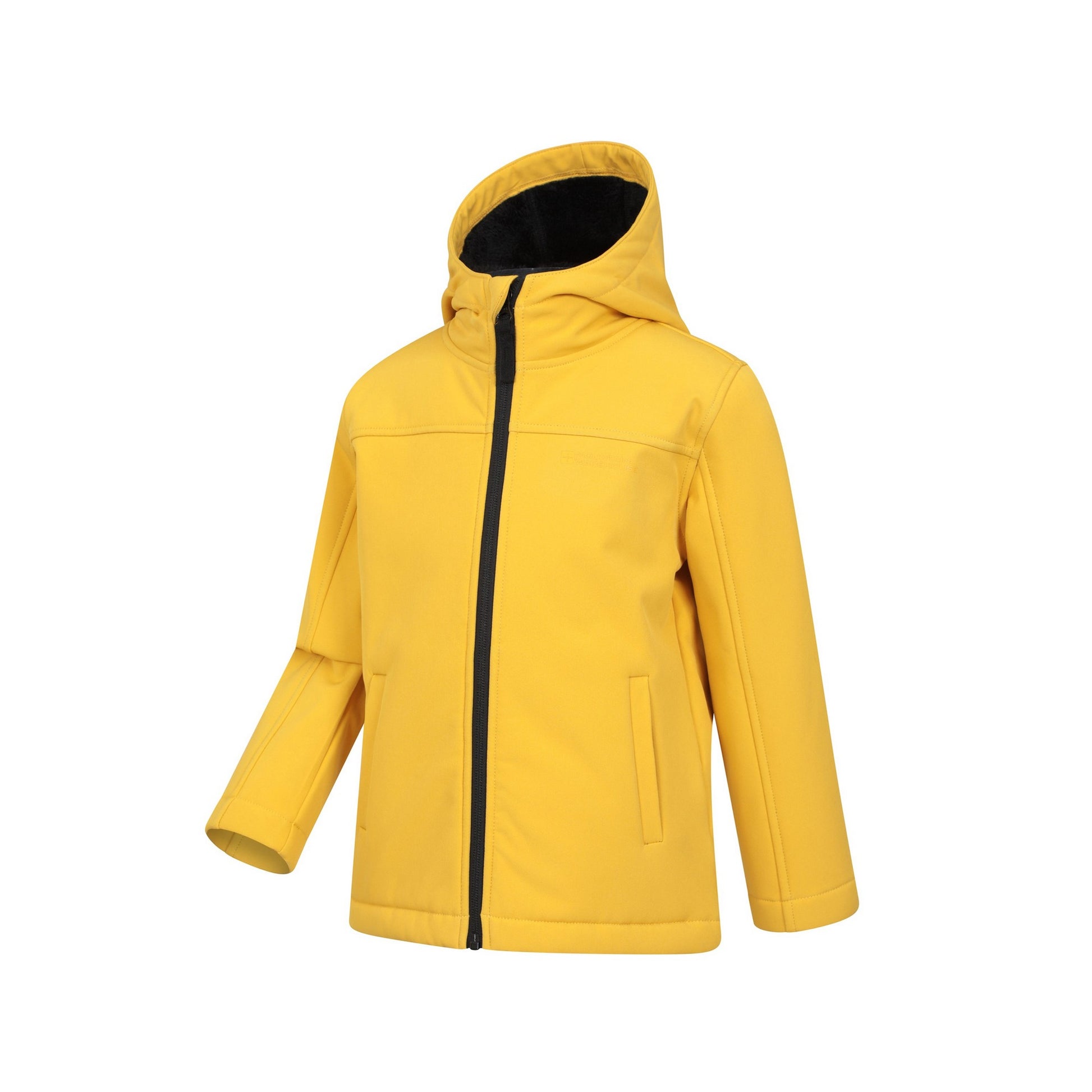 Mustard - Side - Mountain Warehouse Childrens-Kids Arctic Borg Lined Soft Shell Jacket