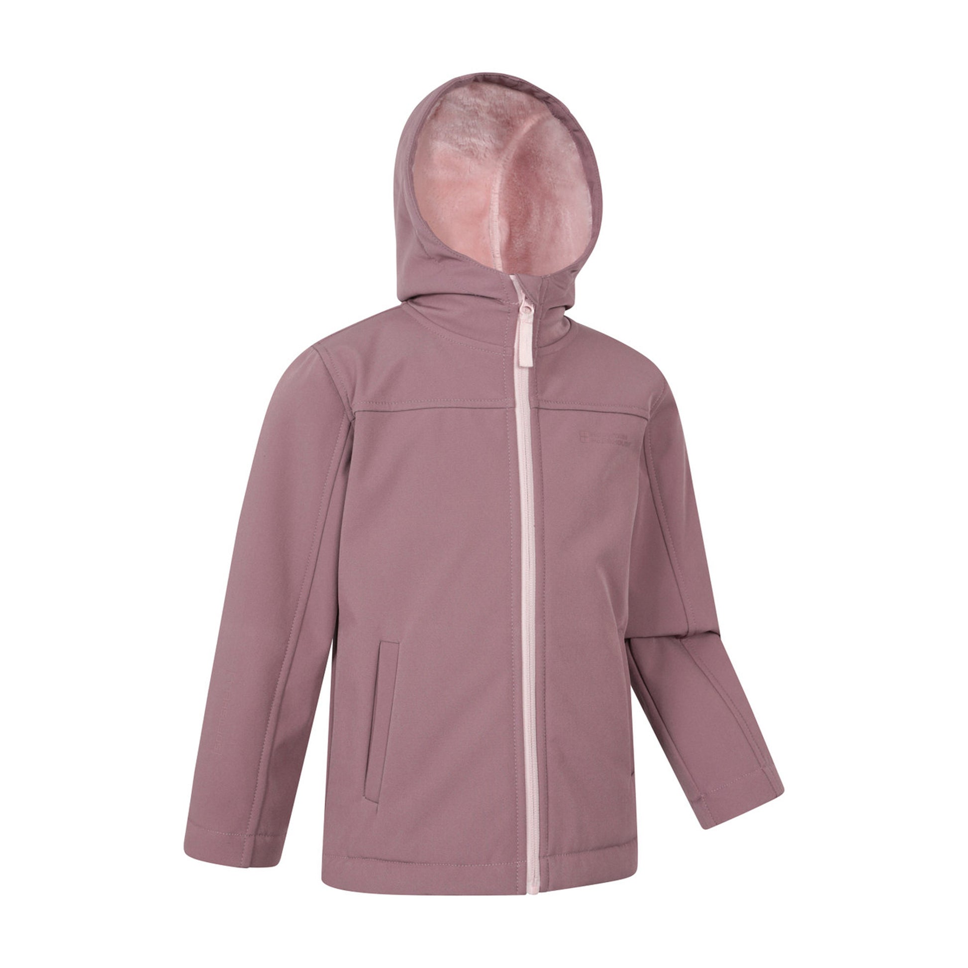 Pink - Lifestyle - Mountain Warehouse Childrens-Kids Arctic Borg Lined Soft Shell Jacket