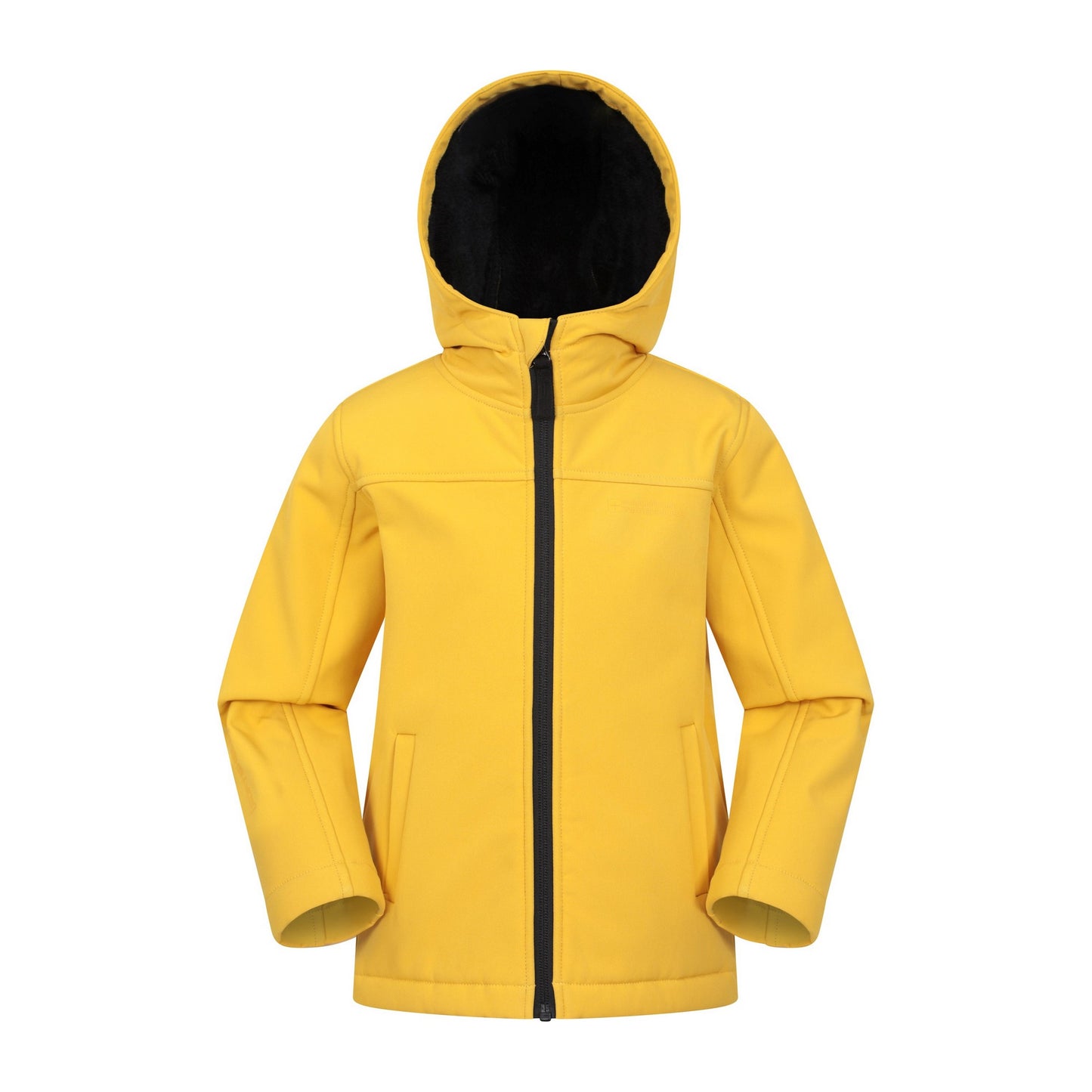 Mustard - Front - Mountain Warehouse Childrens-Kids Arctic Borg Lined Soft Shell Jacket