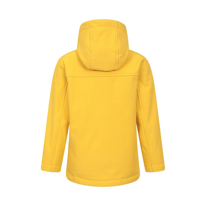 Mustard - Back - Mountain Warehouse Childrens-Kids Arctic Borg Lined Soft Shell Jacket