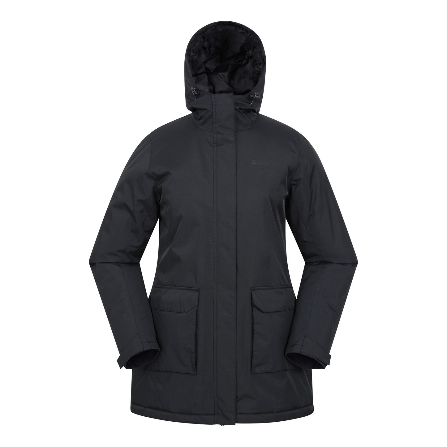 Black - Front - Mountain Warehouse Womens-Ladies Ranger Water Resistant Padded Parka