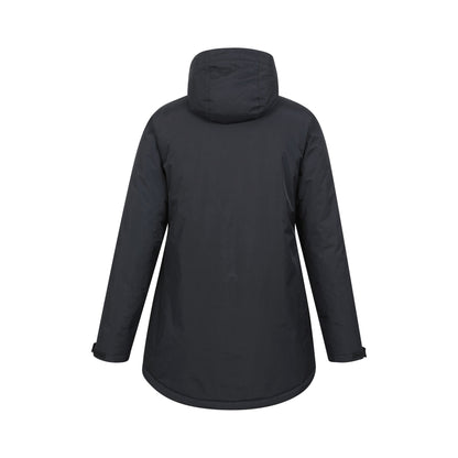 Black - Back - Mountain Warehouse Womens-Ladies Ranger Water Resistant Padded Parka