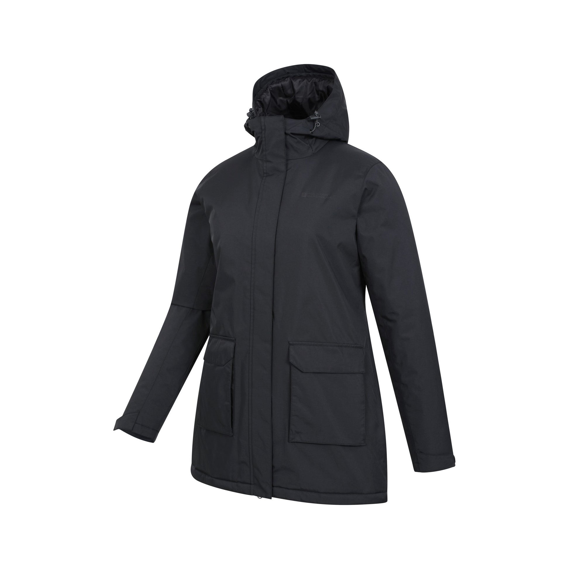 Black - Side - Mountain Warehouse Womens-Ladies Ranger Water Resistant Padded Parka