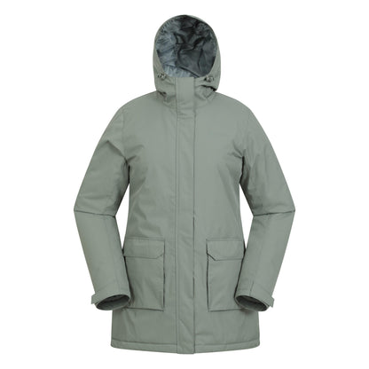 Dark Khaki - Front - Mountain Warehouse Womens-Ladies Ranger Water Resistant Padded Parka