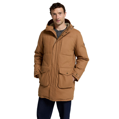 Tan - Front - Animal Mens Fistral Borg Lined Parka