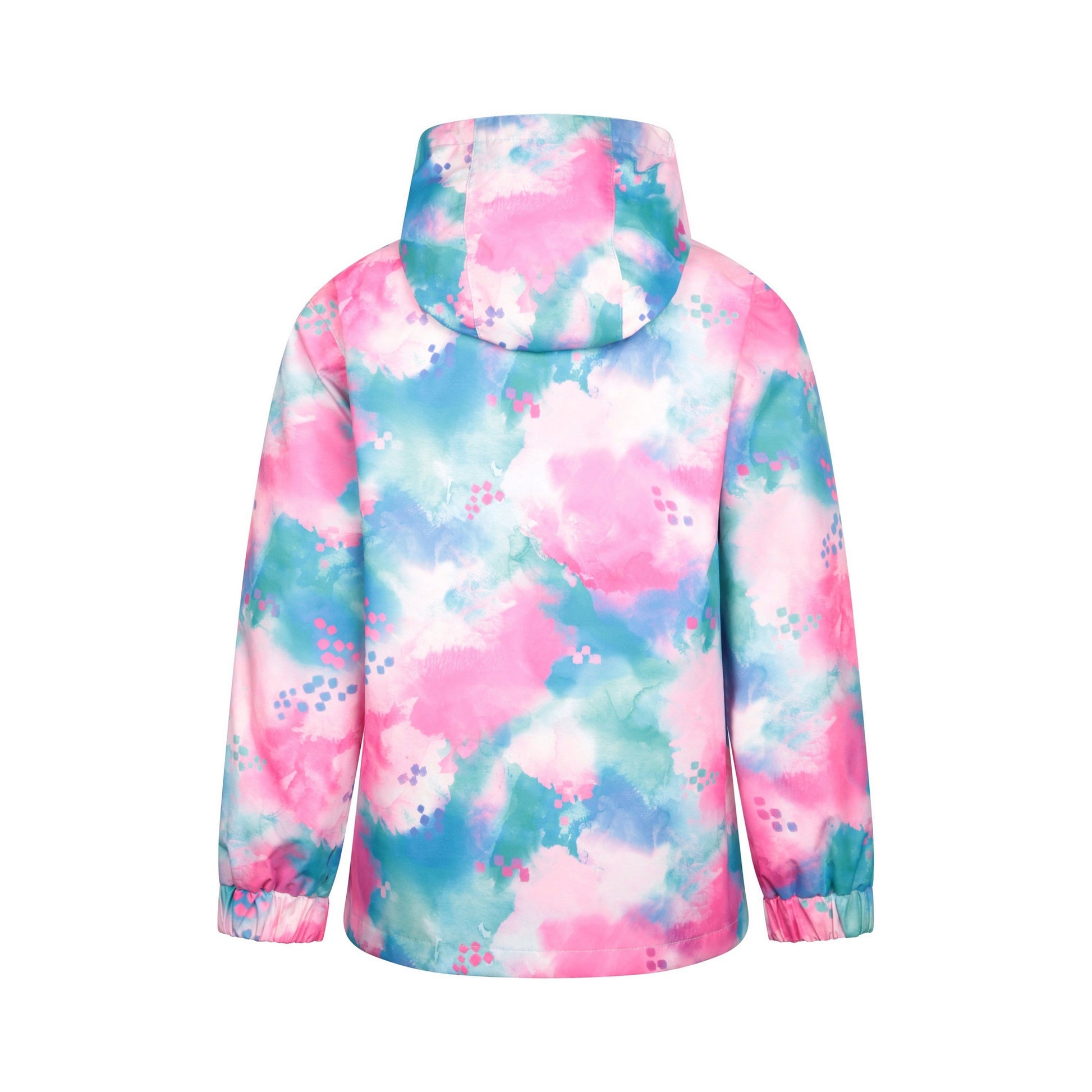 Blue - Back - Mountain Warehouse Childrens-Kids Aries Watercolour 3 in 1 Waterproof Jacket