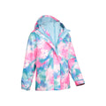 Blue - Side - Mountain Warehouse Childrens-Kids Aries Watercolour 3 in 1 Waterproof Jacket