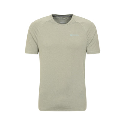 Khaki Green - Front - Mountain Warehouse Mens Agra Melange T-Shirt
