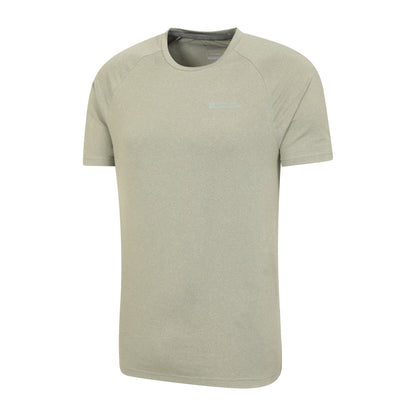 Khaki Green - Side - Mountain Warehouse Mens Agra Melange T-Shirt