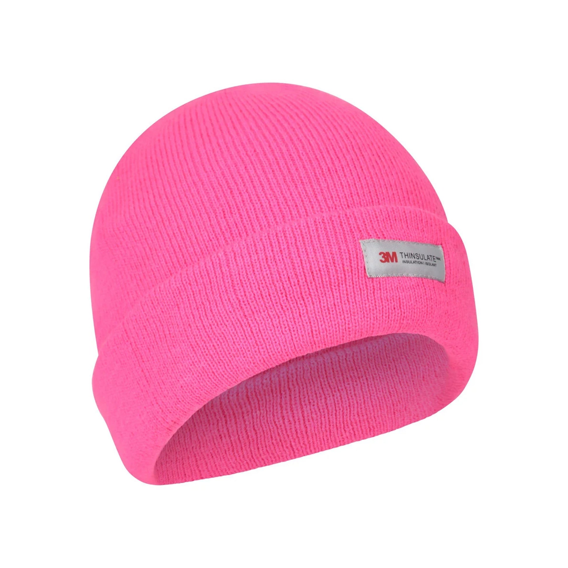 Bright Pink - Side - Mountain Warehouse Childrens-Kids Thinsulate Fleece Beanie & Gloves Set