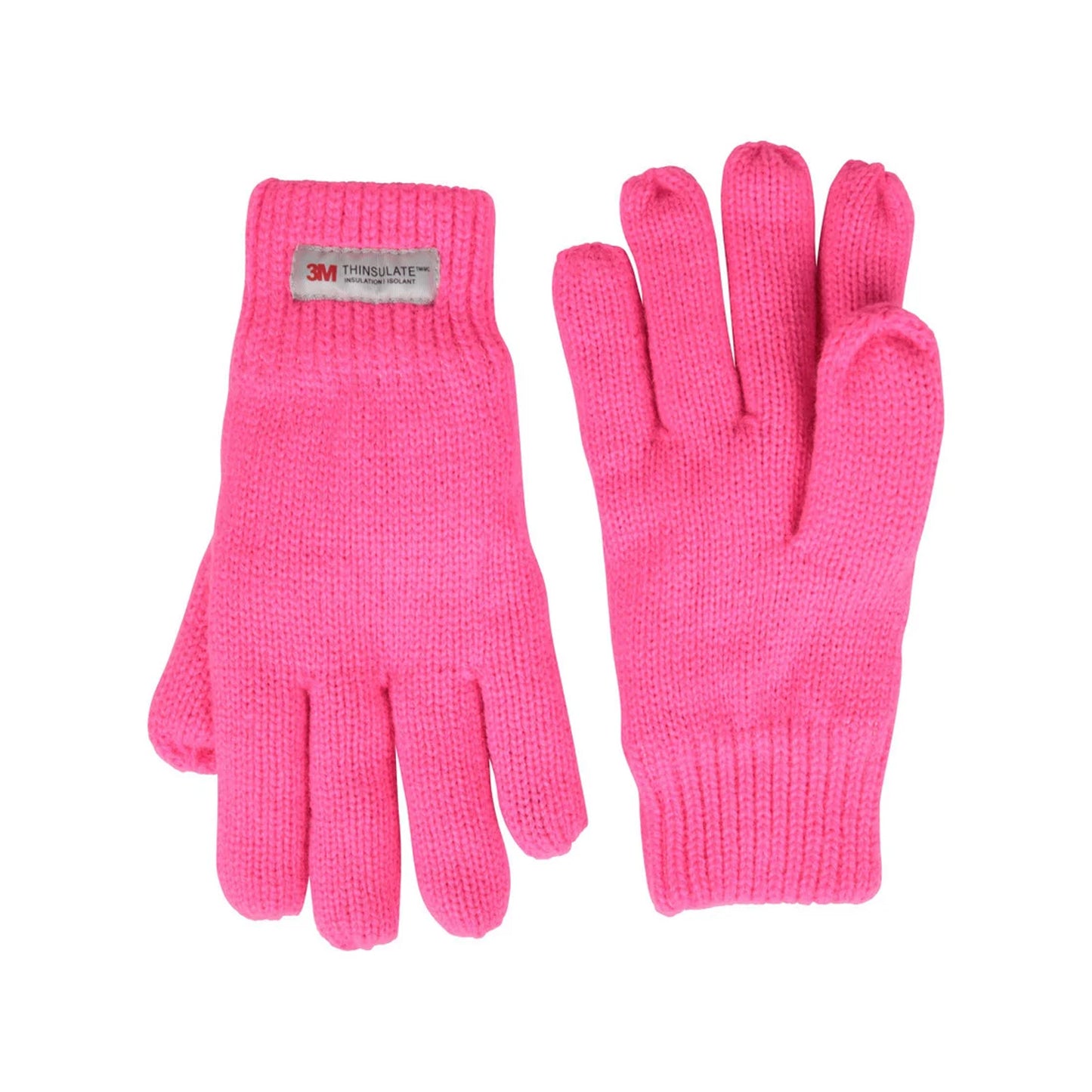 Bright Pink - Lifestyle - Mountain Warehouse Childrens-Kids Thinsulate Fleece Beanie & Gloves Set