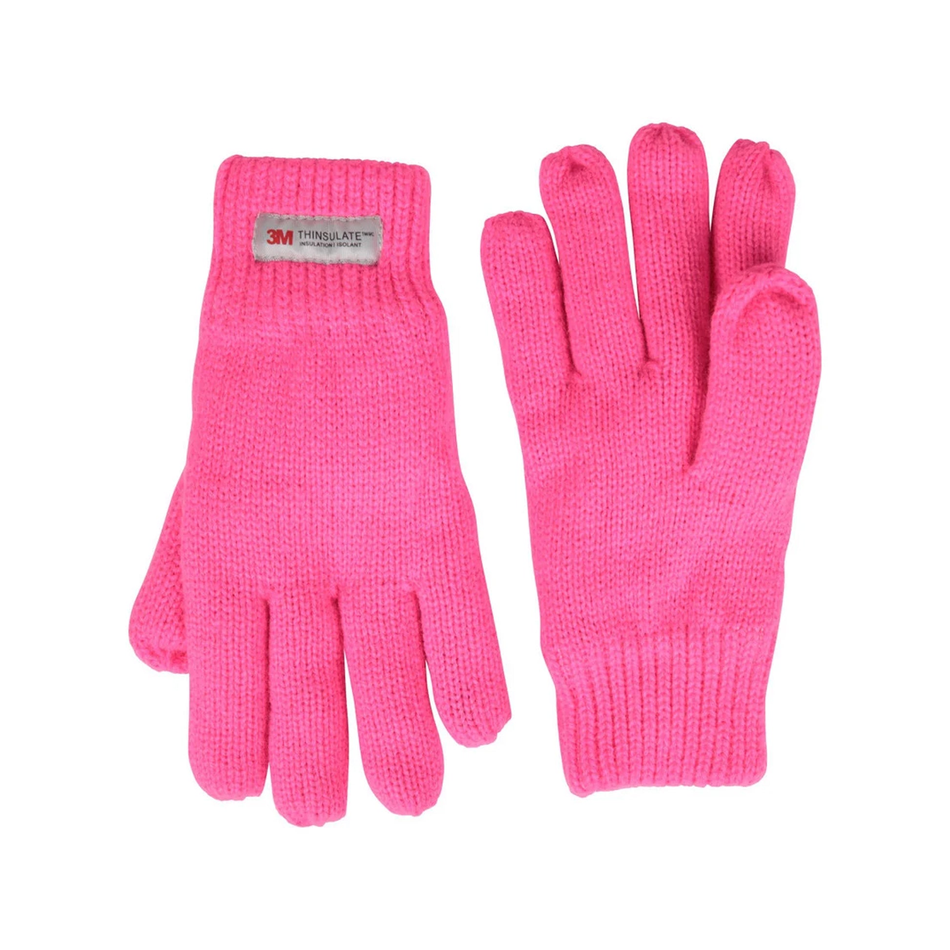 Bright Pink - Lifestyle - Mountain Warehouse Childrens-Kids Thinsulate Fleece Beanie & Gloves Set