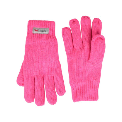 Bright Pink - Lifestyle - Mountain Warehouse Childrens-Kids Thinsulate Fleece Beanie & Gloves Set