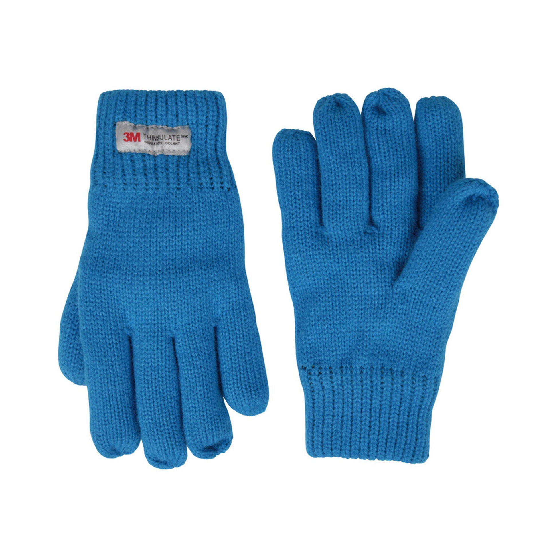 Bright Blue - Lifestyle - Mountain Warehouse Childrens-Kids Thinsulate Fleece Beanie & Gloves Set