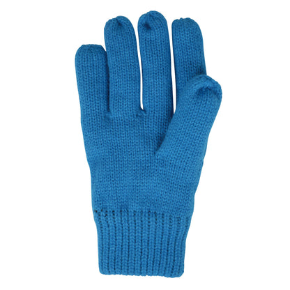 Bright Blue - Close up - Mountain Warehouse Childrens-Kids Thinsulate Fleece Beanie & Gloves Set