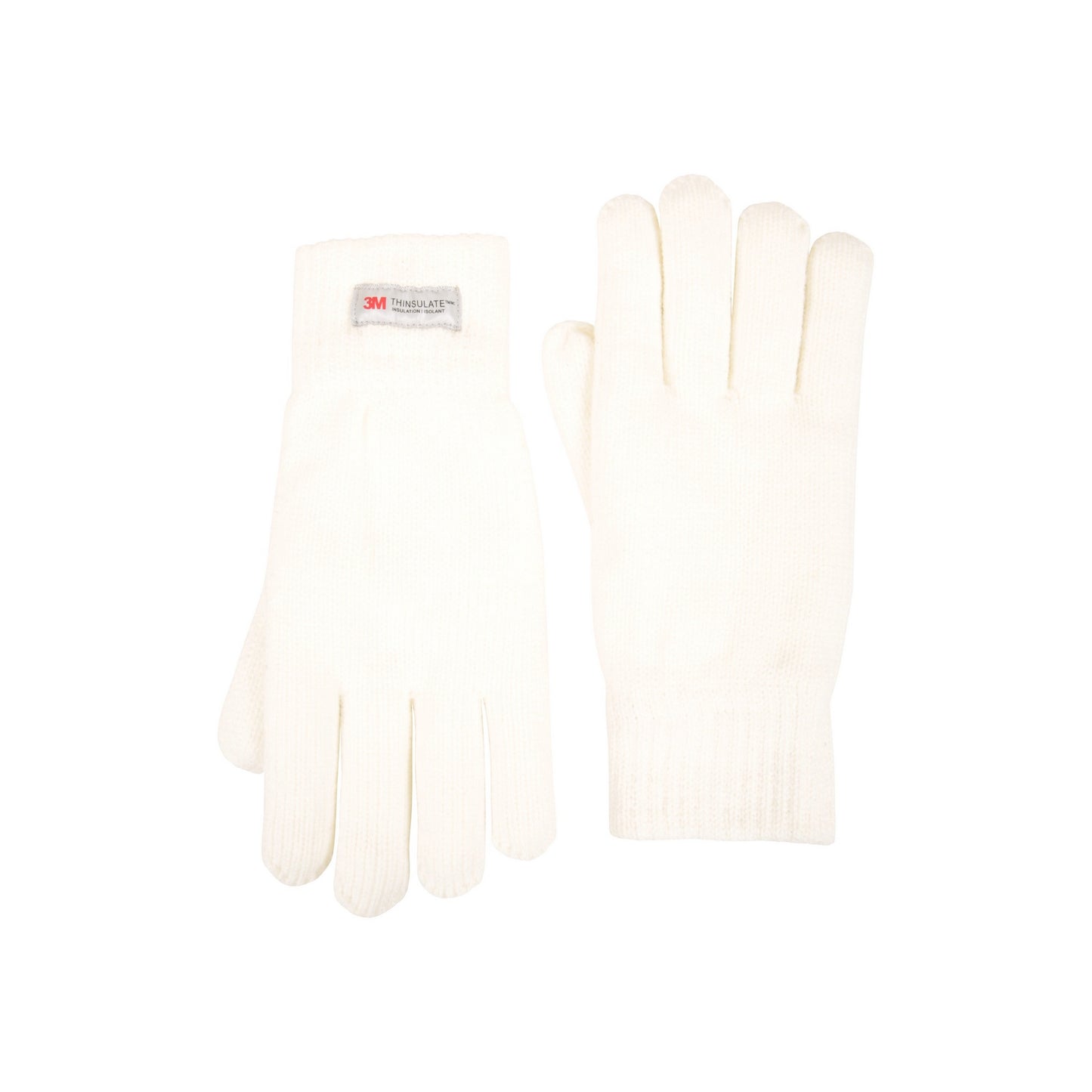 White - Side - Mountain Warehouse Womens-Ladies Thinsulate Fleece Beanie & Gloves Set