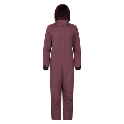 Dark Purple - Front - Mountain Warehouse Womens-Ladies Cloud Abstract Ski Suit