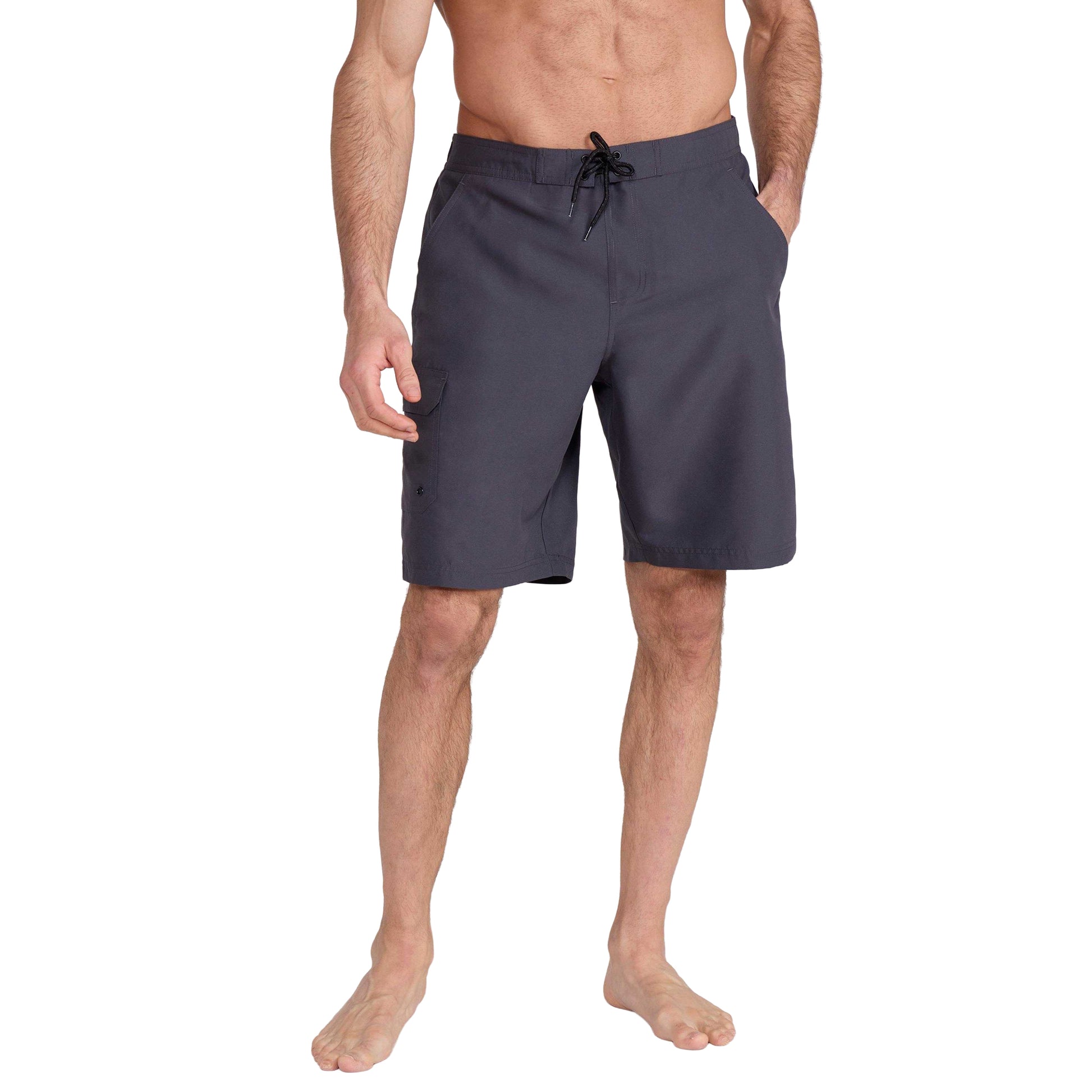 Charcoal - Pack Shot - Mountain Warehouse Mens Ocean Swim Shorts