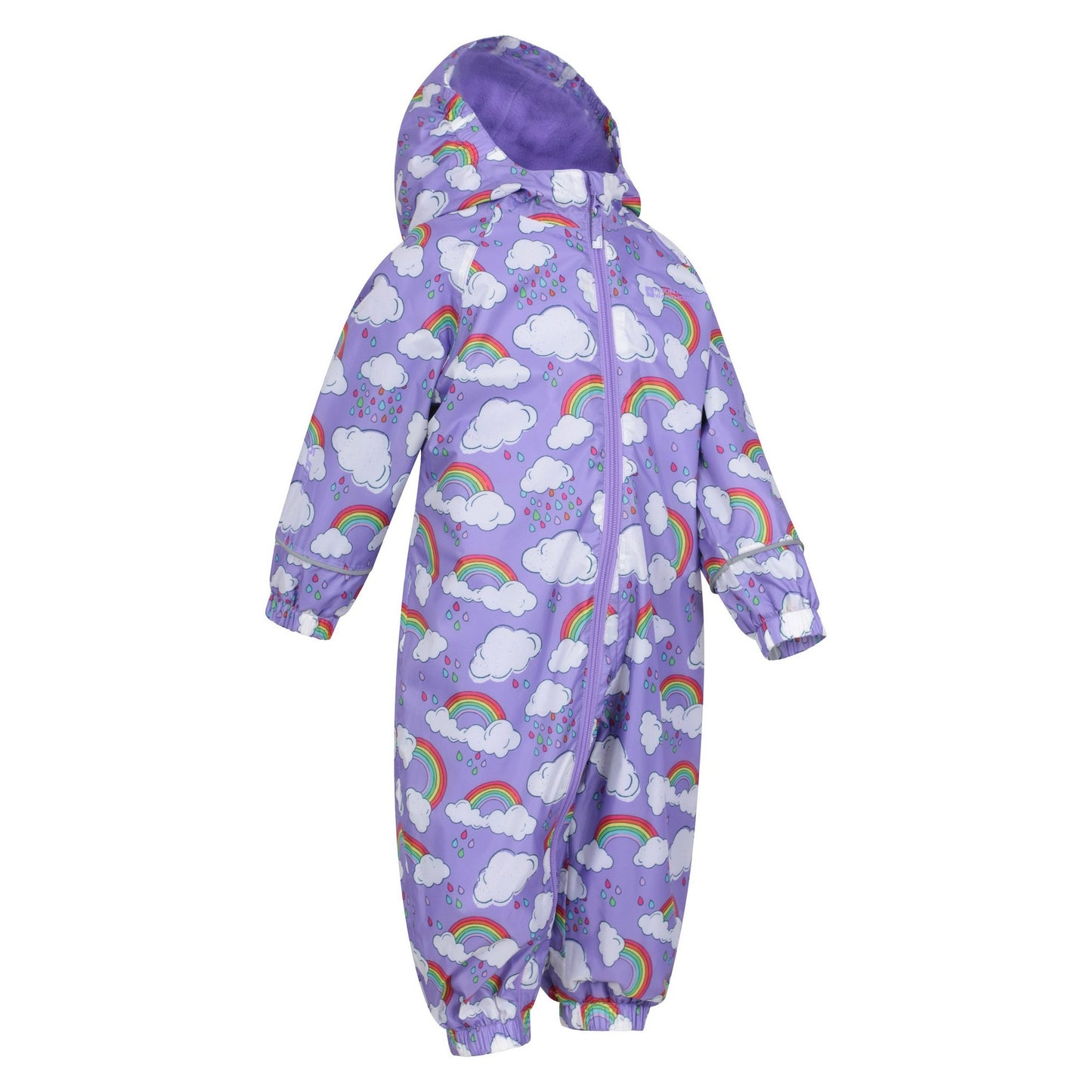 Lilac - Lifestyle - Mountain Warehouse Childrens-Kids Spright Rainbow Cloud Waterproof Rain Suit