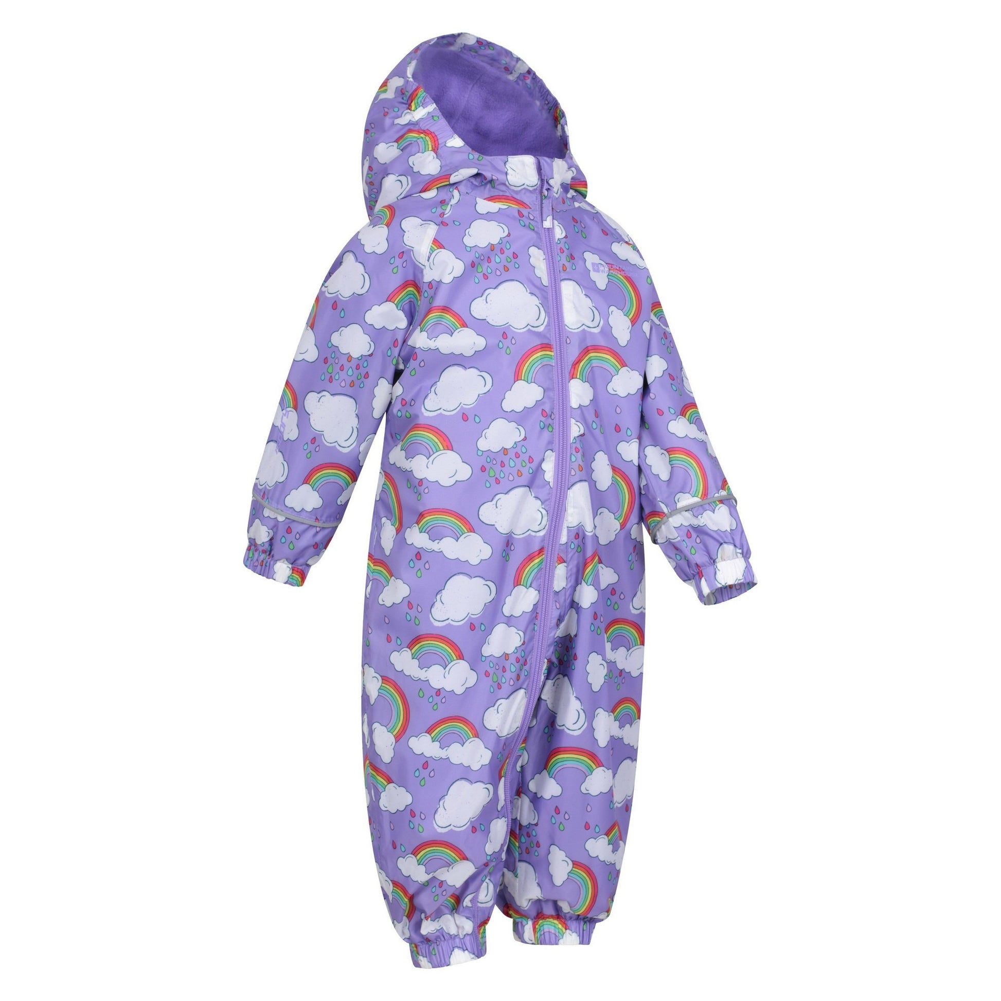 Lilac - Lifestyle - Mountain Warehouse Childrens-Kids Spright Rainbow Cloud Waterproof Rain Suit